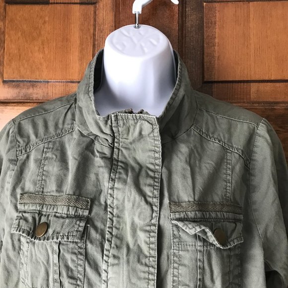 Ashley by 26 International Outerwear Olive Green Army Style Jacket w/Hood Medium - Picture 11 of 15